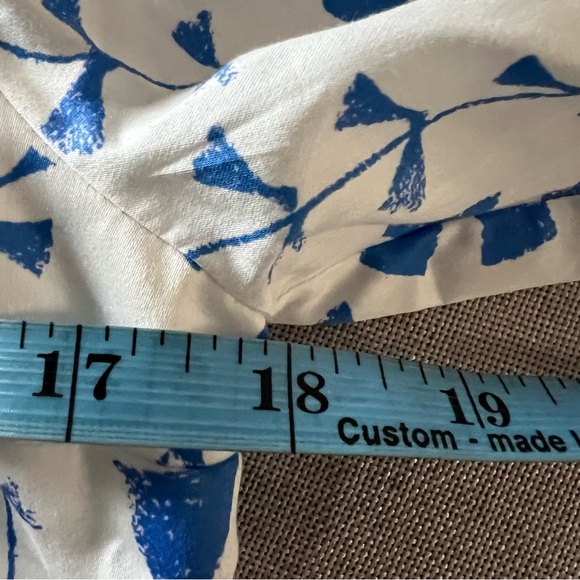 Borgo de nor Marni cotton midi shirt dress size 2 floral vine blue white print - Picture 12 of 16